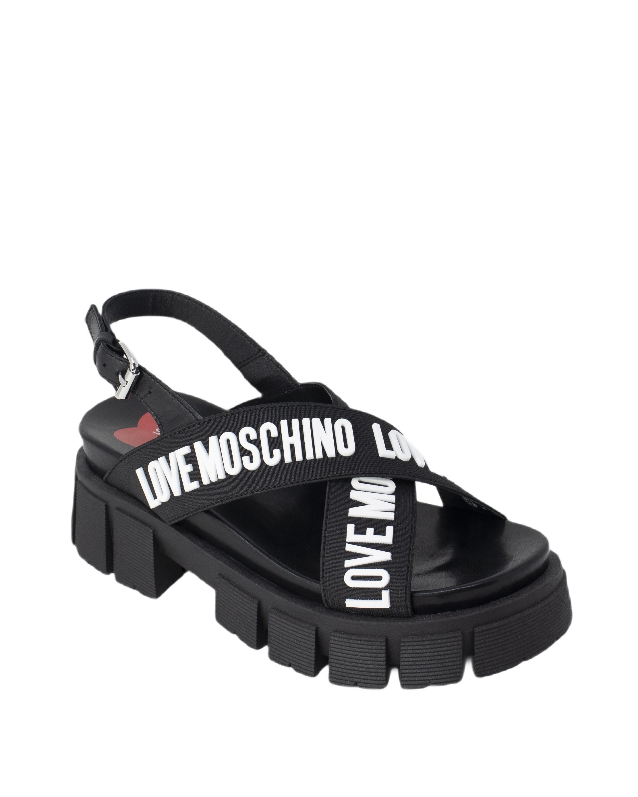 zapatos mujer LOVE MOSCHINO sandalias negro GM499 - ZOOODE.COM