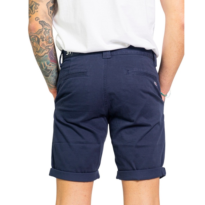 Shorts blu da uomo con ricamo logo a contrasto - TOMMY HILFIGER - Pavidas