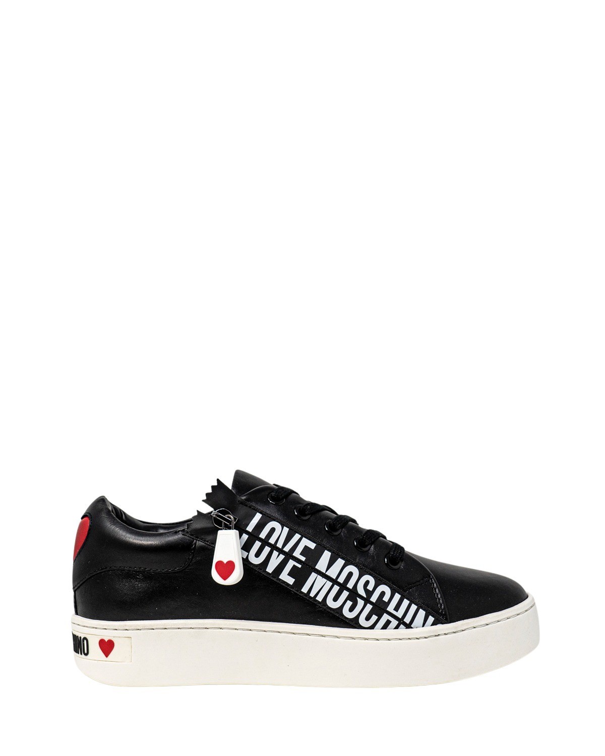 Love Moschino CHAIN HEART Blanc - Chaussures Baskets basses Femme 156,00 €