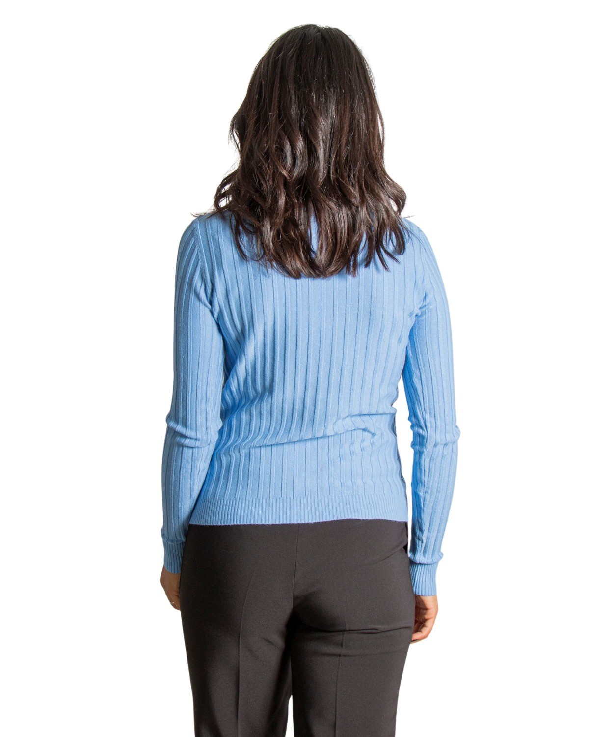 maglia donna SANDRO FERRONE celeste GB983 - ZOOODE.COM