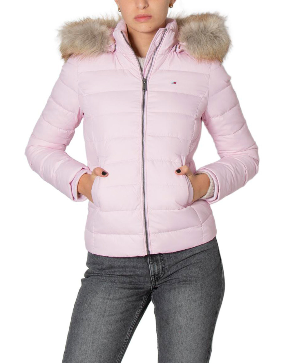giubbotto donna TOMMY HILFIGER JEANS rosa GA756 - ZOOODE.COM