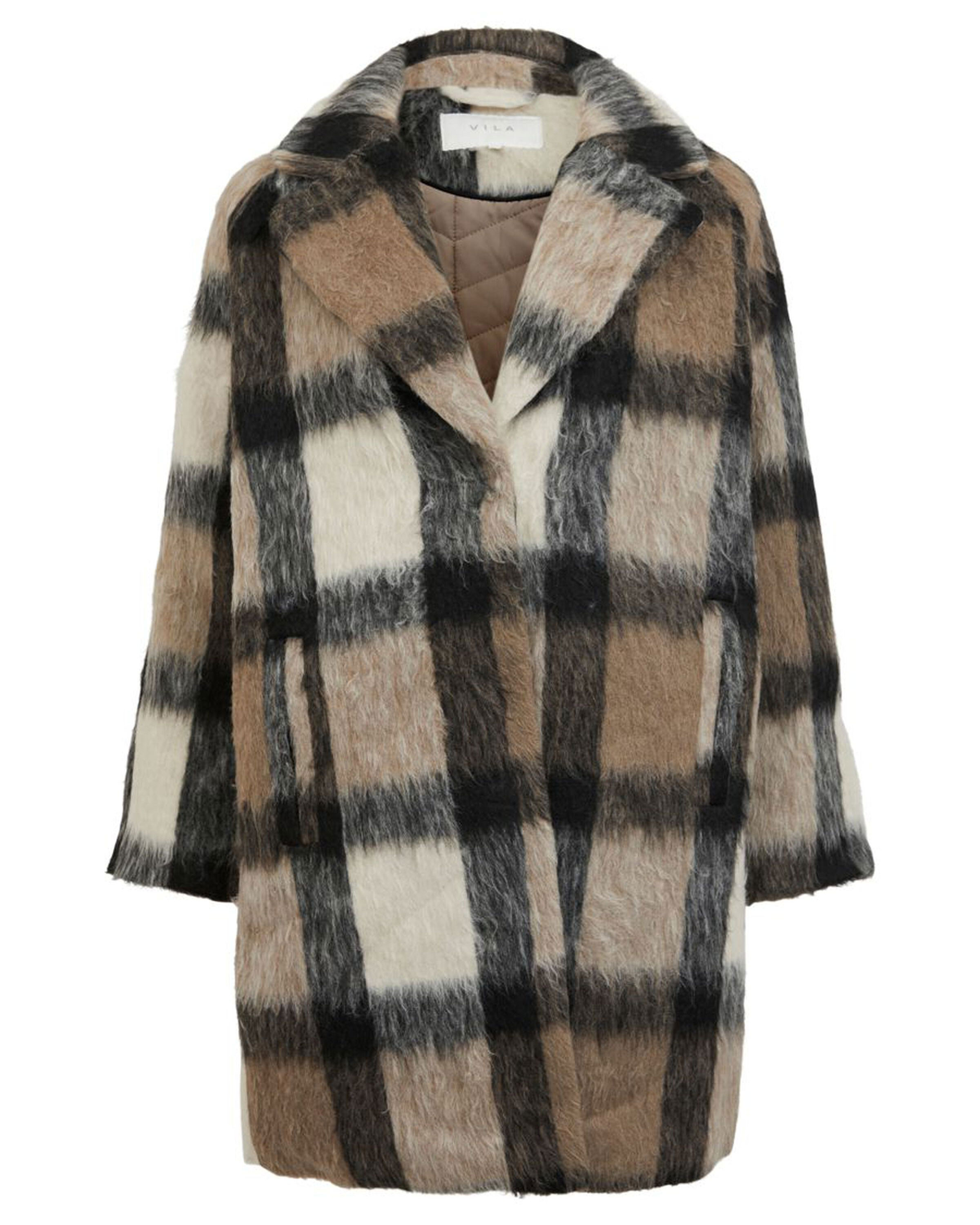 Abrigo Vila Clothes Vialanis gris para mujer.