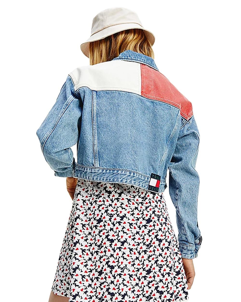 giubbotto donna TOMMY HILFIGER JEANS blu GA435 - ZOOODE.COM